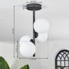 Plafonnier - Verre Chehalis Blanc, 4 lumières