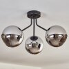 Plafonnier - Verre Koyoto Chrome, Fumé, 3 lumières