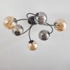 Plafonnier - Verre Chehalis Ambre, Fumé, 6 lumières
