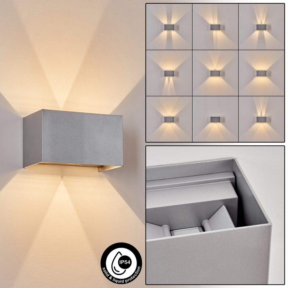 Applique murale d'extérieur Tamarin LED Gris, 1 lumière main product photo