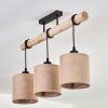 Plafonnier Soungou Écru, Noir, 3 lumières