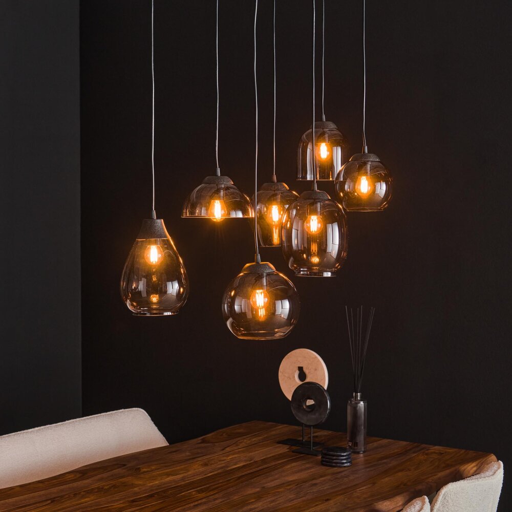 Suspension Espriella Anthracite, 7 lumières main product photo