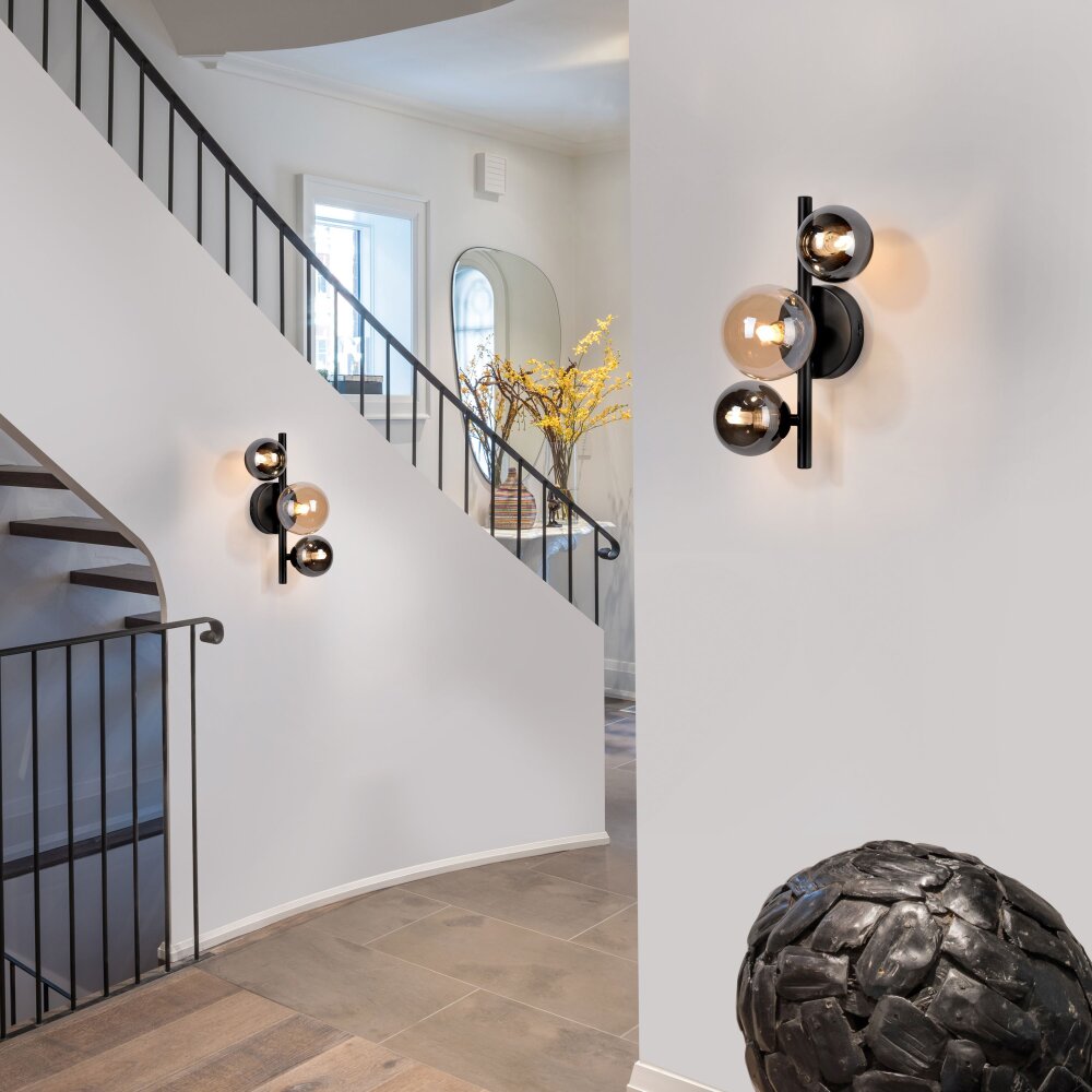 Applique murale Paul-Neuhaus POPSICLE LED Noir, 3 lumières main product photo