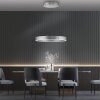 Suspension Paul-Neuhaus PURE E-CLIPSE LED Argenté, 2 lumières, Télécommandes