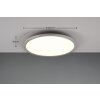 Plafonnier Trio YUMA LED Titane, 2 lumières, Télécommandes, Changeur de couleurs
