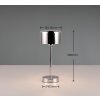 Lampe de table Reality JEFF LED Chrome, 1 lumière