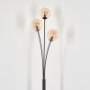 Lampadaire - Verre 12 cm Bernado Ambre, 3 lumières