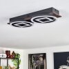 Plafonnier Taboneira LED Brun foncé, Noir, 2 lumières