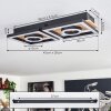 Plafonnier Taboneira LED Écru, Noir, 2 lumières