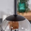 Plafonnier - Verre 10 cm Chehalis Écru, Noir, 5 lumières
