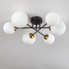 Plafonnier - Verre 12 cm, 15 cm Chehalis Or, Noir, 6 lumières