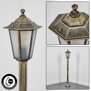 Borne lumineuse Loria Brun, Or, Noir, 1 lumière Borne lumineuse Loria Brun, Or, Noir, 1 lumière