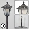 Borne lumineuse Loria Noir, Argenté, 1 lumière