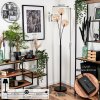Lampadaire - Verre 15 cm Bernado Ambre, 3 lumières