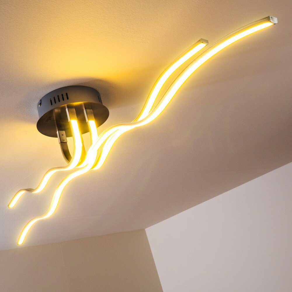 Plafonnier Mapleton LED Chrome, 4 lumières main product photo