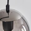 Suspension Evolene Noir, 4 lumières