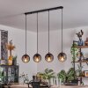 Suspension Evolene Noir, 4 lumières