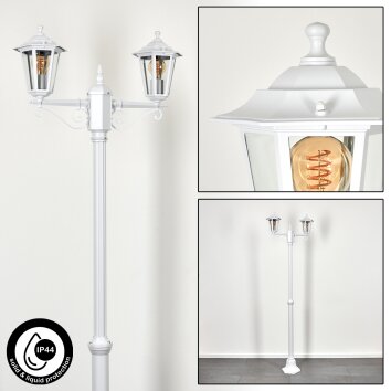 Réverbère Loria Blanc, 2 lumières