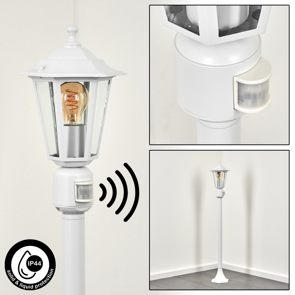 Borne lumineuse Loria Blanc, 1 lumière, Détecteur de mouvement main product photo