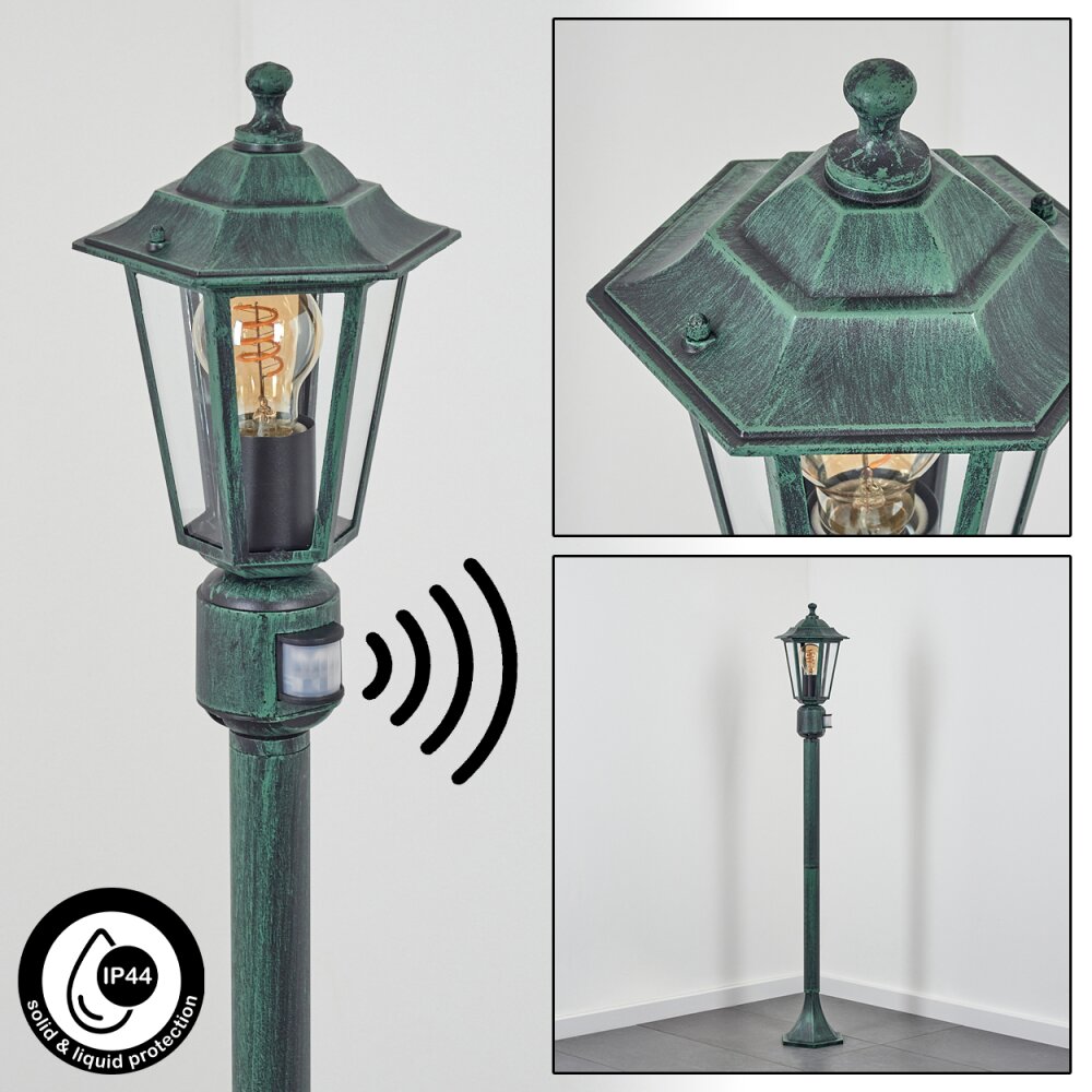 Borne lumineuse Loria Vert, Noir, 1 lumière, Détecteur de mouvement main product photo