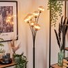 Lampadaire - Verre 12 cm Bernado Ambre, 6 lumières