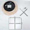 Plafonnier 50 cm Oravi Noir, 4 lumières, Télécommandes