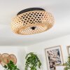 Plafonnier 50 cm Bauro Noir, 4 lumières, Télécommandes