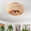 Plafonnier 50 cm Bauro Noir, 4 lumières, Télécommandes