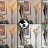 Lampadaire - Verre 10 cm Bernado Ambre, 6 lumières