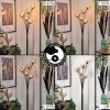 Lampadaire - Verre 12 cm Bernado Ambre, Clair, 6 lumières