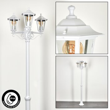 Réverbère Loria Blanc, 3 lumières Réverbère Loria Blanc, 3 lumières