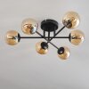 Plafonnier - Verre 10 cm Chehalis Ambre, 6 lumières