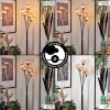 Lampadaire - Verre 12 cm Bernado Ambre, 5 lumières