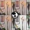 Lampadaire - Verre 10 cm Bernado Ambre, 5 lumières