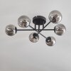 Plafonnier - Verre 10 cm Chehalis Fumé, 6 lumières