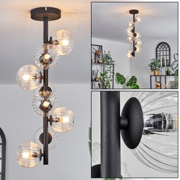 Plafonnier - Verre 10 cm Chehalis Clair, 8 lumières