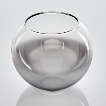 Abat-jour en verre verre de rechange 15 cm Koyoto Chrome, Clair, Fumé