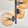 Plafonnier - Verre 15 cm Gastor Ambre, 8 lumières