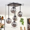 Plafonnier - Verre 15 cm Gastor Fumé, 5 lumières