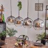 Suspension - Verre 30 cm Ripoll Chrome, Clair, 4 lumières