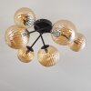 Plafonnier - Verre 12 cm, 15cm Chehalis Fumé, 6 lumières