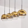 Suspension - Verre 30 cm Ripoll Or, Clair, 4 lumières
