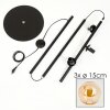 Lampadaire - Verre 15 cm Gastor Ambre, 3 lumières