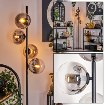 Lampadaire - Verre 15 cm Gastor Clair, Fumé, 4 lumières Lampadaire - Verre 15 cm Gastor Clair, Fumé, 4 lumières