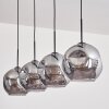 Suspension - Verre 25 cm Ripoll Fumé, 4 lumières