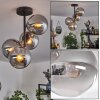 Plafonnier - Verre 15 cm Gastor Fumé, 4 lumières