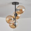 Plafonnier - Verre 15 cm Gastor Ambre, 4 lumières