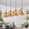 Suspension - Verre 30 cm Ripoll Ambre, 4 lumières