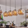Suspension - Verre 30 cm Ripoll Ambre, 4 lumières