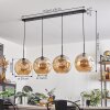Suspension - Verre 30 cm Ripoll Ambre, 4 lumières
